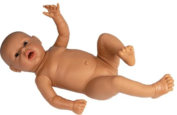 Eltern-Übungsbaby, weiblich, mittlere Hautfarbe
