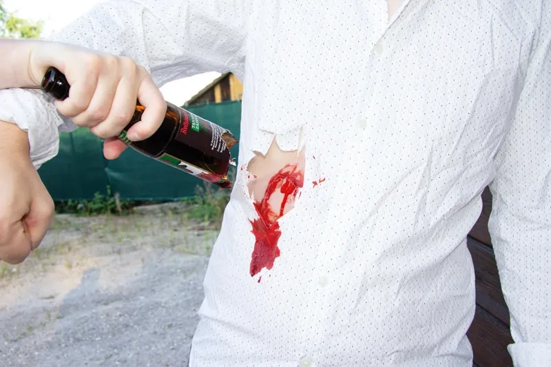 Wundmoulage Schnittwunde Flasche